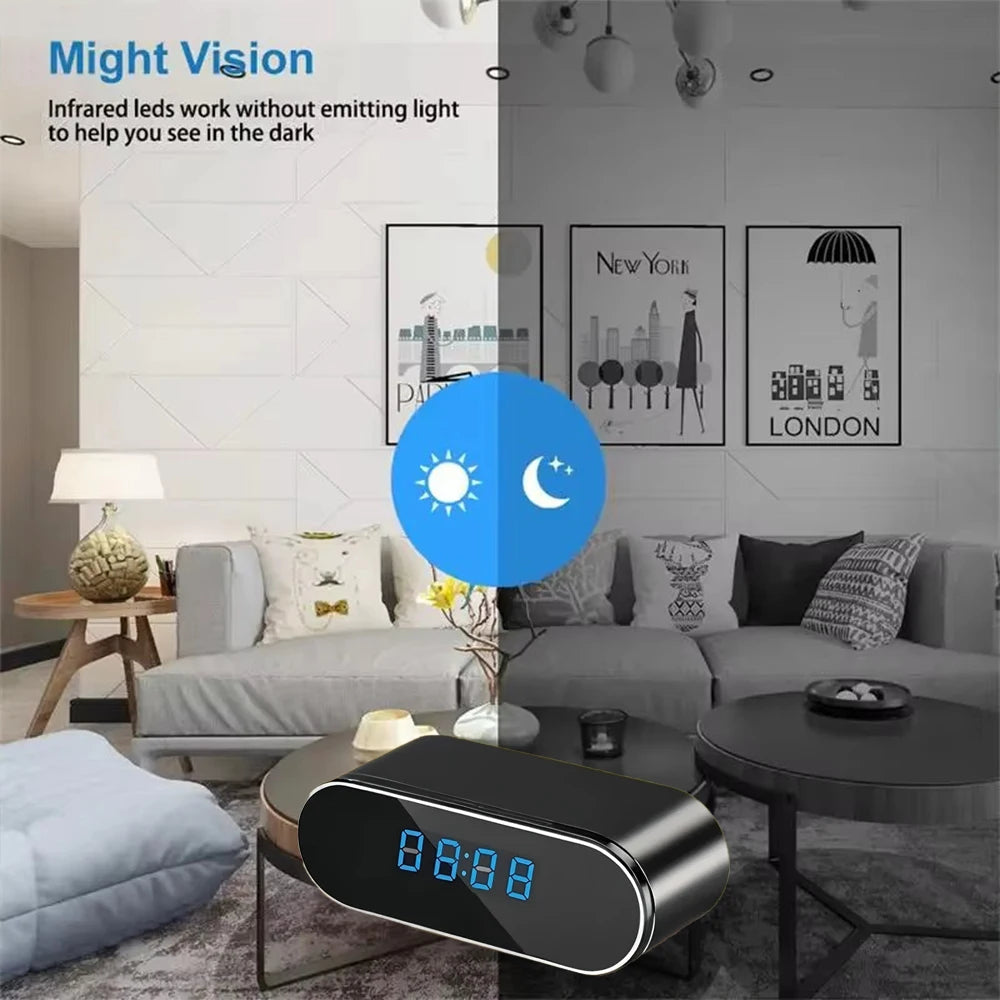 Engineered with 940nm invisible infrared night vision diodes that illuminate completely dark rooms without any telltale red glare or blinking LEDs.